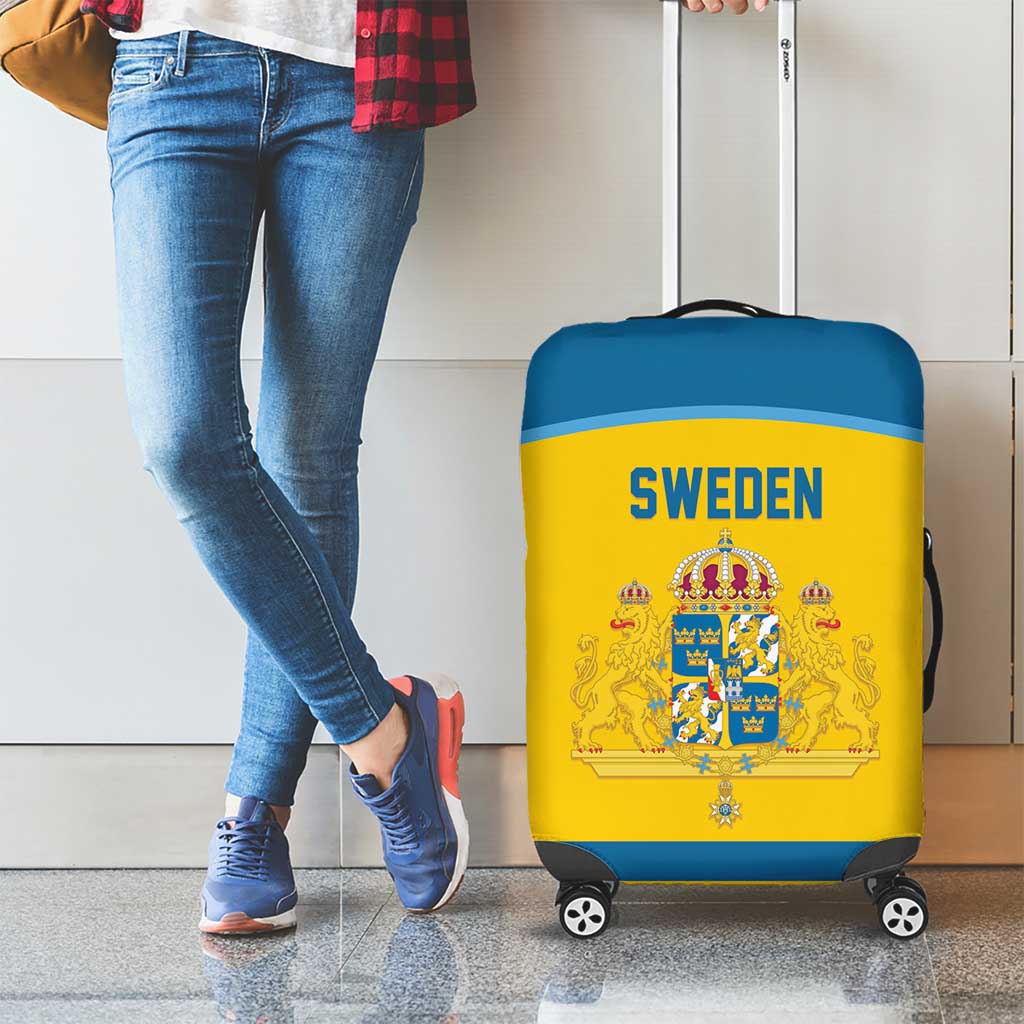 Sweden Ice Hockey Luggage Cover Swedish Coat of Arms Design