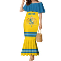 Sweden Ice Hockey Custom Mermaid Dress Swedish Coat of Arms Design