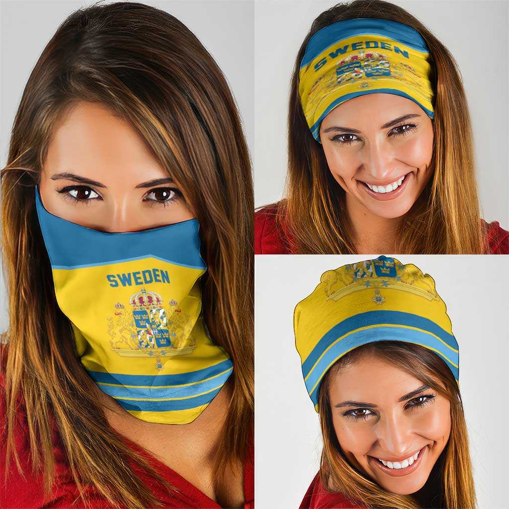 Sweden Ice Hockey Neck Gaiter Swedish Coat of Arms Design