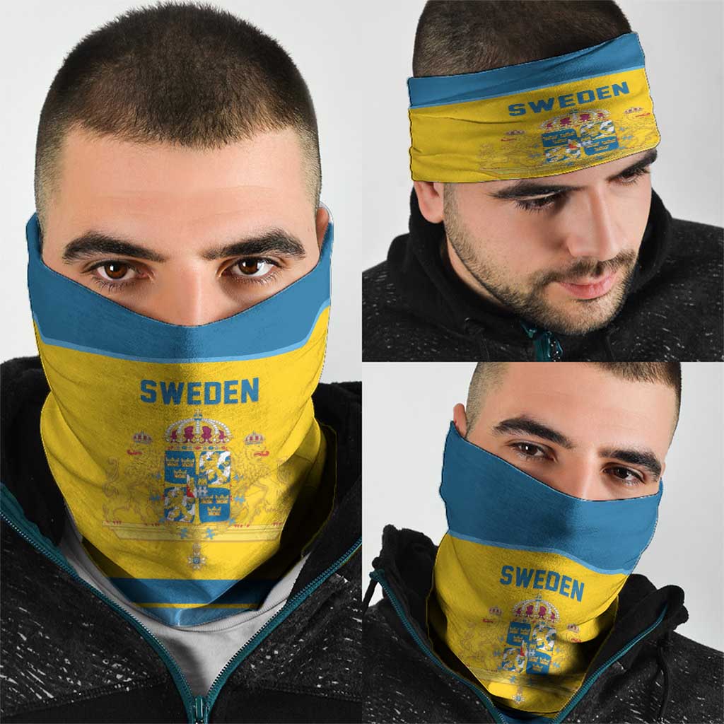 Sweden Ice Hockey Neck Gaiter Swedish Coat of Arms Design