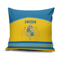 Sweden Ice Hockey Pillow Cover Swedish Coat of Arms Design