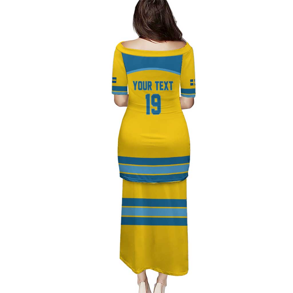 Sweden Ice Hockey Custom Puletasi Swedish Coat of Arms Design