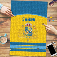 Sweden Ice Hockey Puzzle Swedish Coat of Arms Design