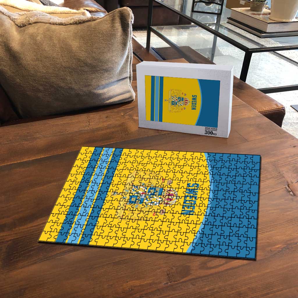 Sweden Ice Hockey Puzzle Swedish Coat of Arms Design