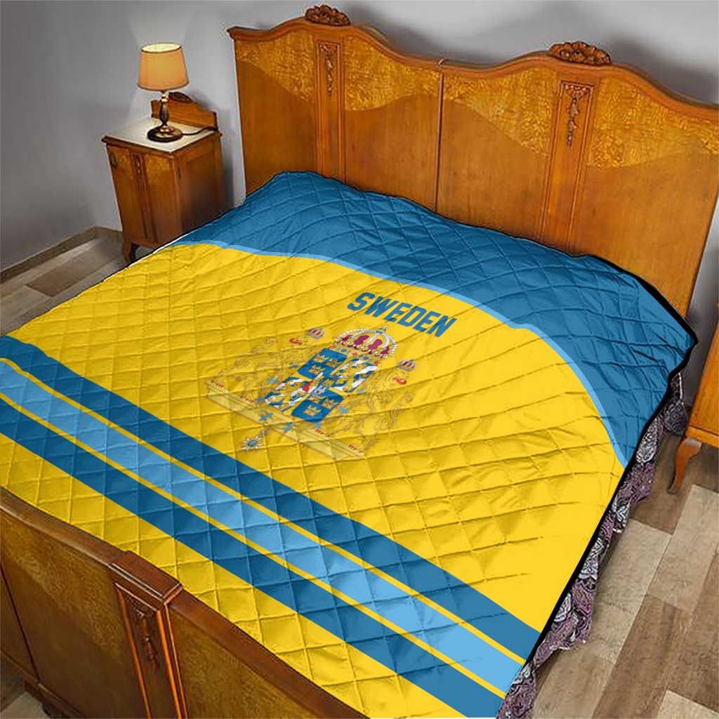 Sweden Ice Hockey Quilt Swedish Coat of Arms Design