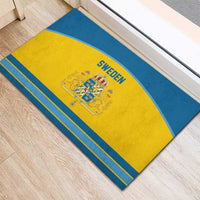 Sweden Ice Hockey Rubber Doormat Swedish Coat of Arms Design