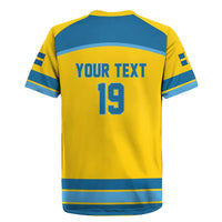 Sweden Ice Hockey Custom Rugby Jersey Swedish Coat of Arms Design