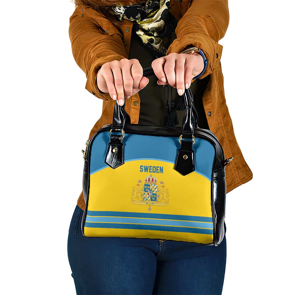 Sweden Ice Hockey Shoulder Handbag Swedish Coat of Arms Design