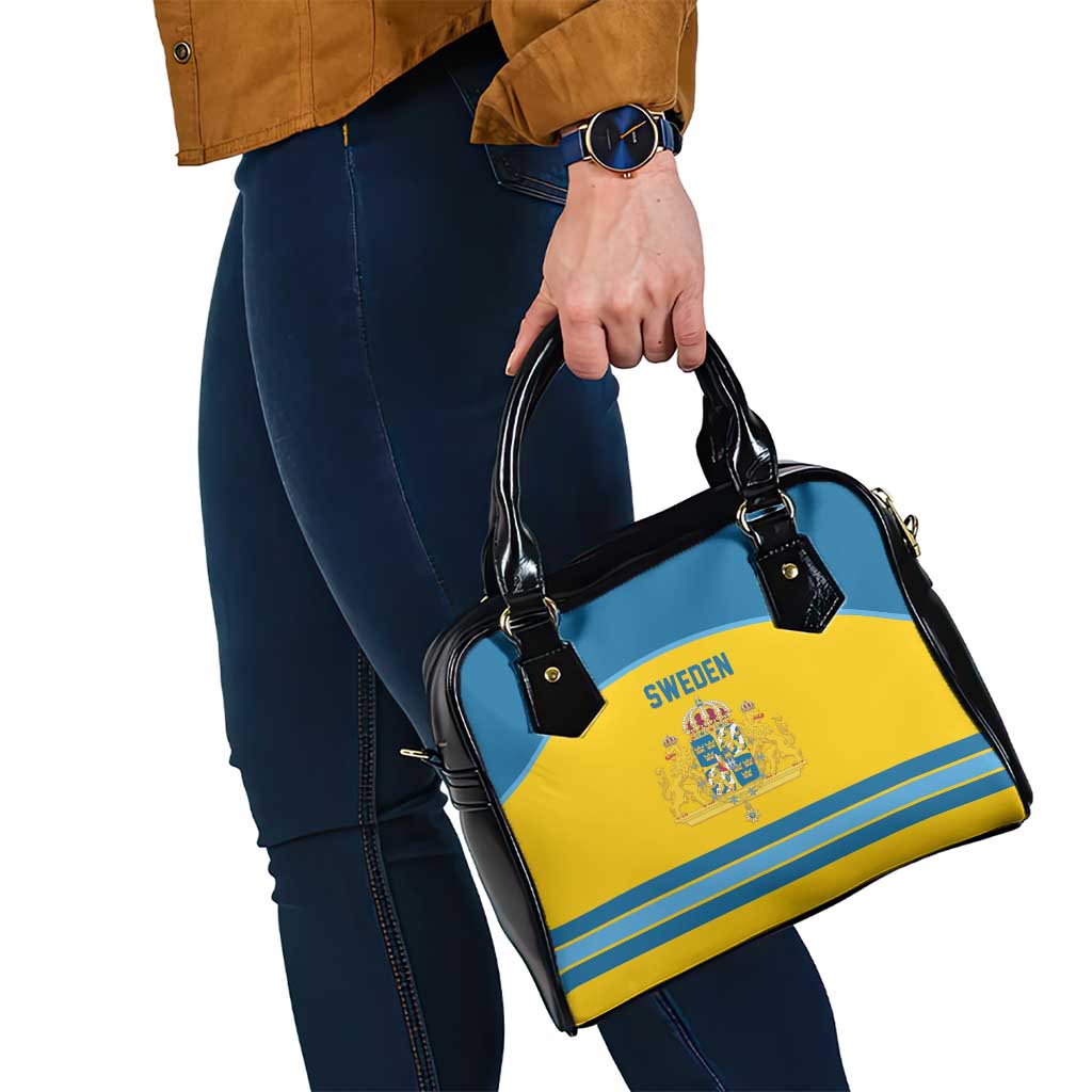 Sweden Ice Hockey Shoulder Handbag Swedish Coat of Arms Design