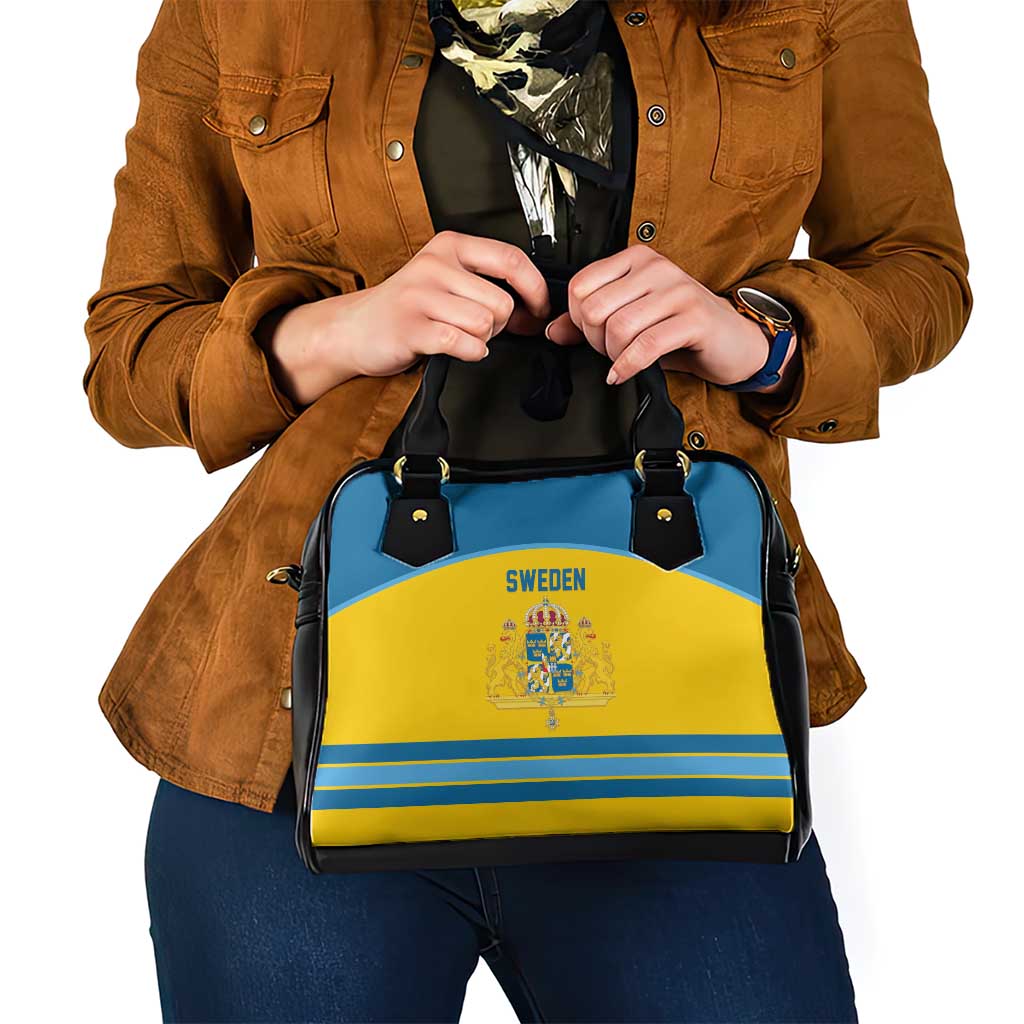 Sweden Ice Hockey Shoulder Handbag Swedish Coat of Arms Design