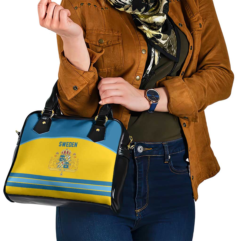 Sweden Ice Hockey Shoulder Handbag Swedish Coat of Arms Design