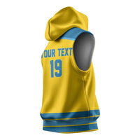 Sweden Ice Hockey Custom Sleeveless Hoodie Swedish Coat of Arms Design