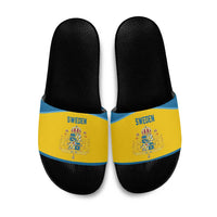 Sweden Ice Hockey Slide Sandals Swedish Coat of Arms Design