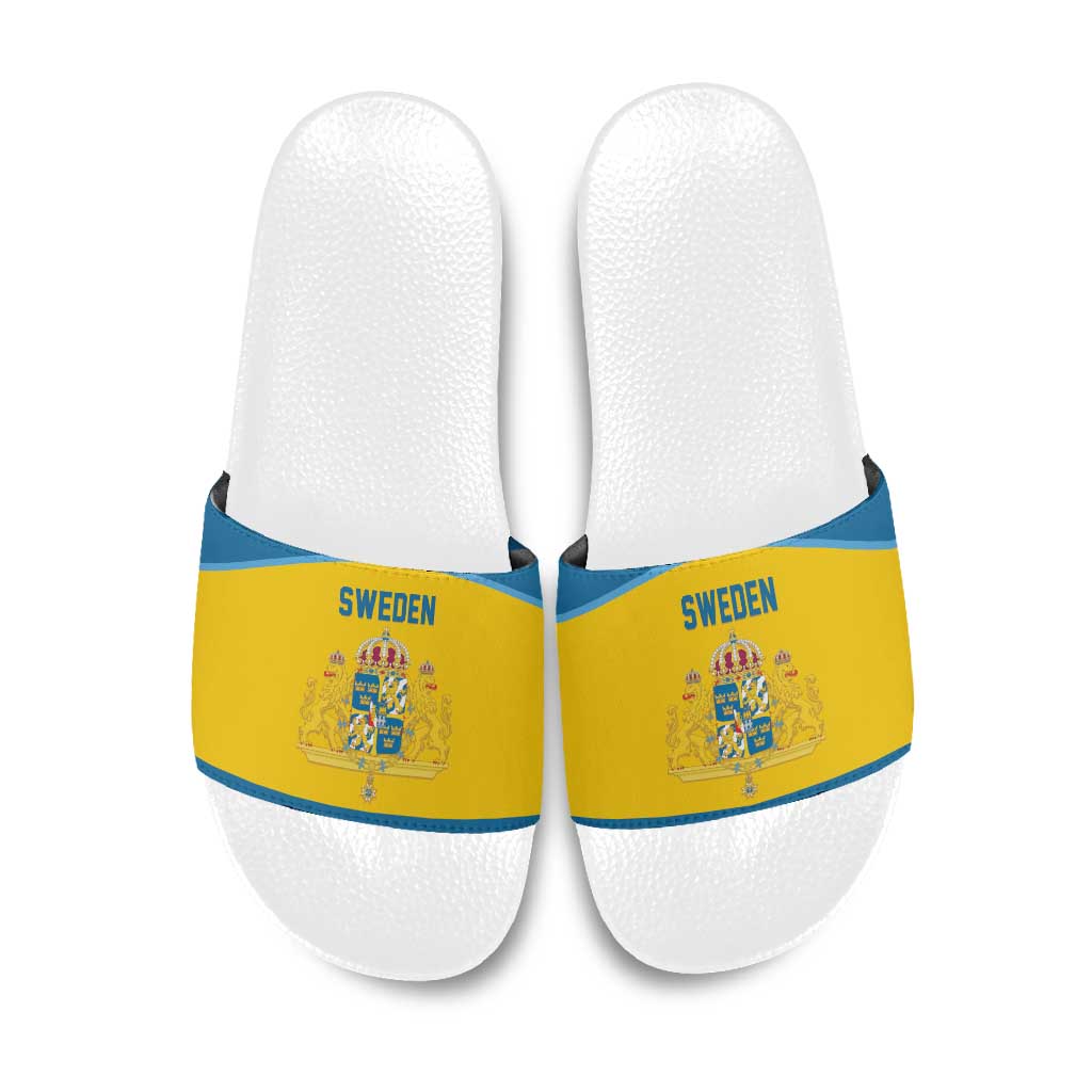 Sweden Ice Hockey Slide Sandals Swedish Coat of Arms Design