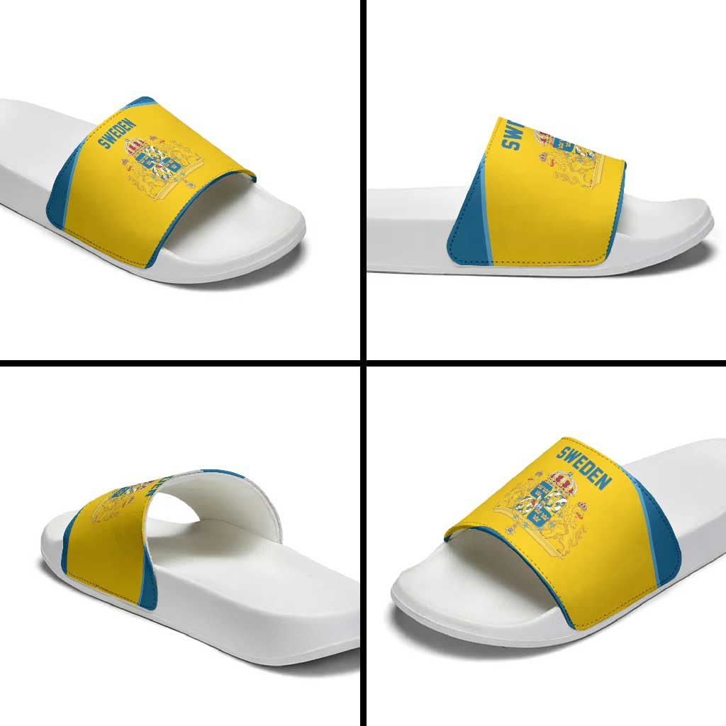 Sweden Ice Hockey Slide Sandals Swedish Coat of Arms Design