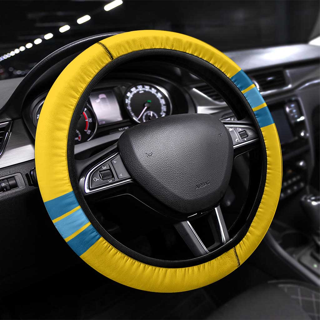 Sweden Ice Hockey Steering Wheel Cover Swedish Coat of Arms Design