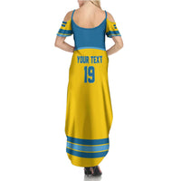 Sweden Ice Hockey Custom Summer Maxi Dress Swedish Coat of Arms Design