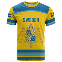 Sweden Ice Hockey Custom T Shirt Swedish Coat of Arms Design
