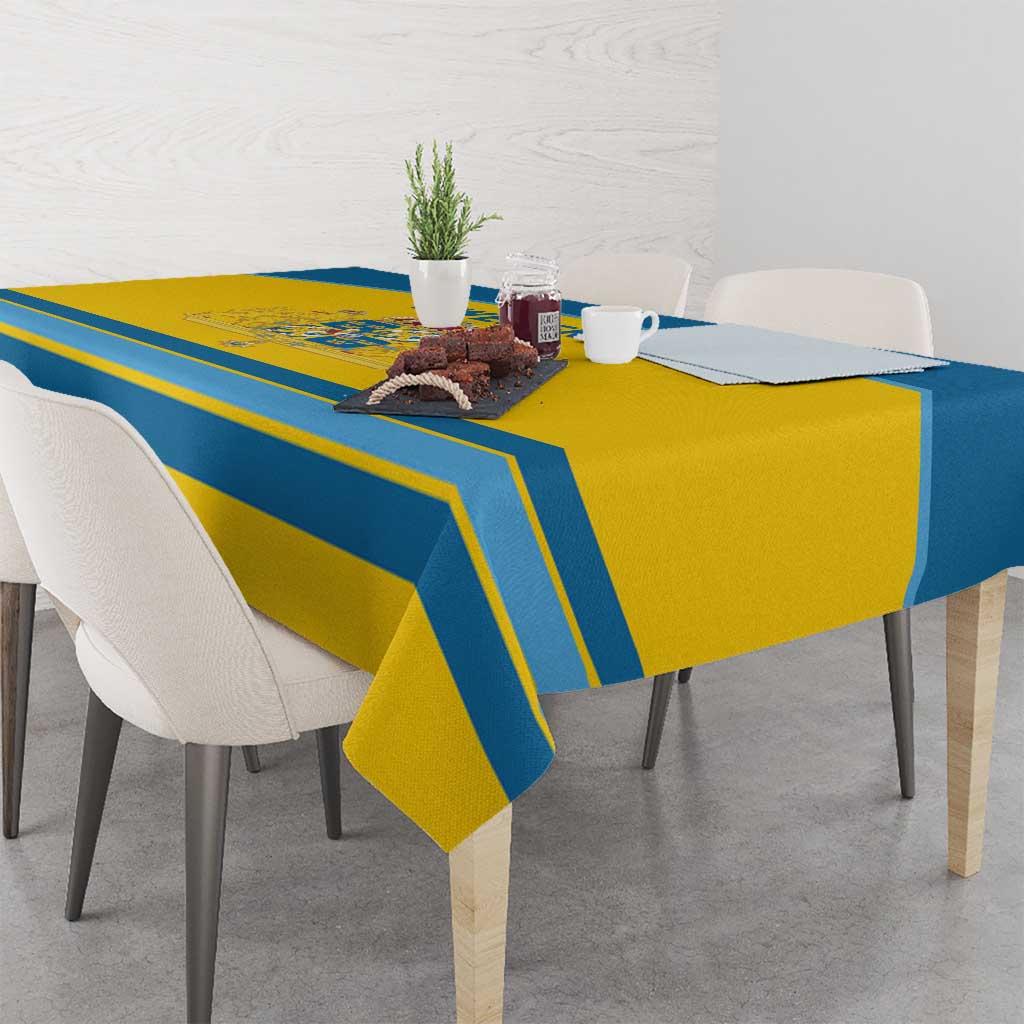 Sweden Ice Hockey Tablecloth Swedish Coat of Arms Design