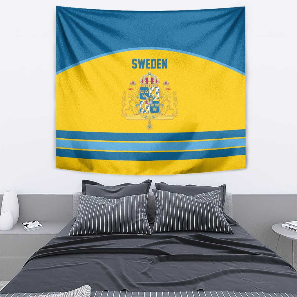 Sweden Ice Hockey Tapestry Swedish Coat of Arms Design