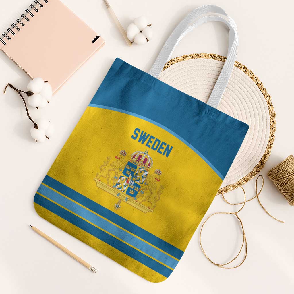 Sweden Ice Hockey Tote Bag Swedish Coat of Arms Design