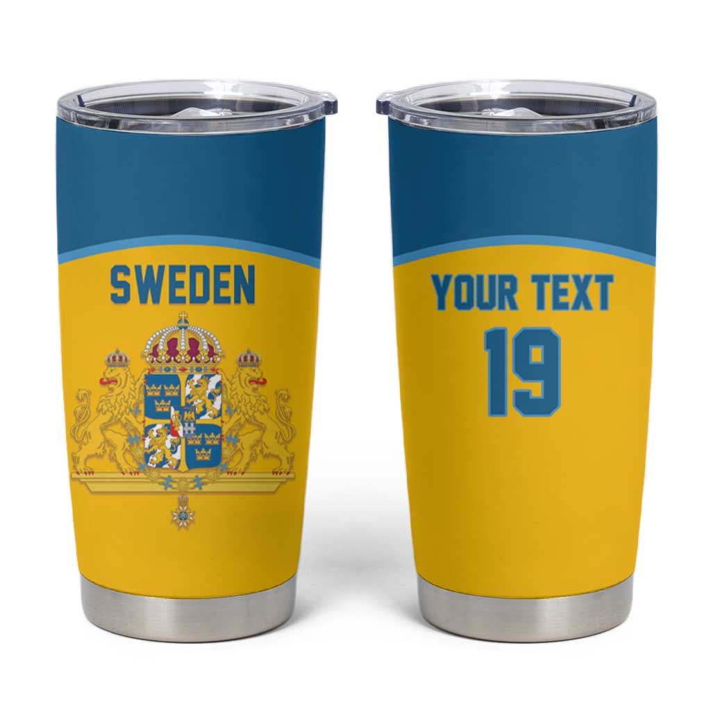 Sweden Ice Hockey Custom Tumbler Cup Swedish Coat of Arms Design