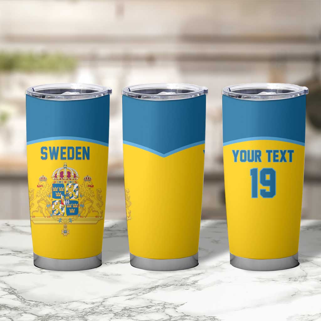 Sweden Ice Hockey Custom Tumbler Cup Swedish Coat of Arms Design