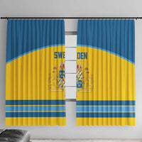 Sweden Ice Hockey Window Curtain Swedish Coat of Arms Design