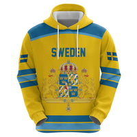 Sweden Ice Hockey Custom Zip Hoodie Swedish Coat of Arms Design
