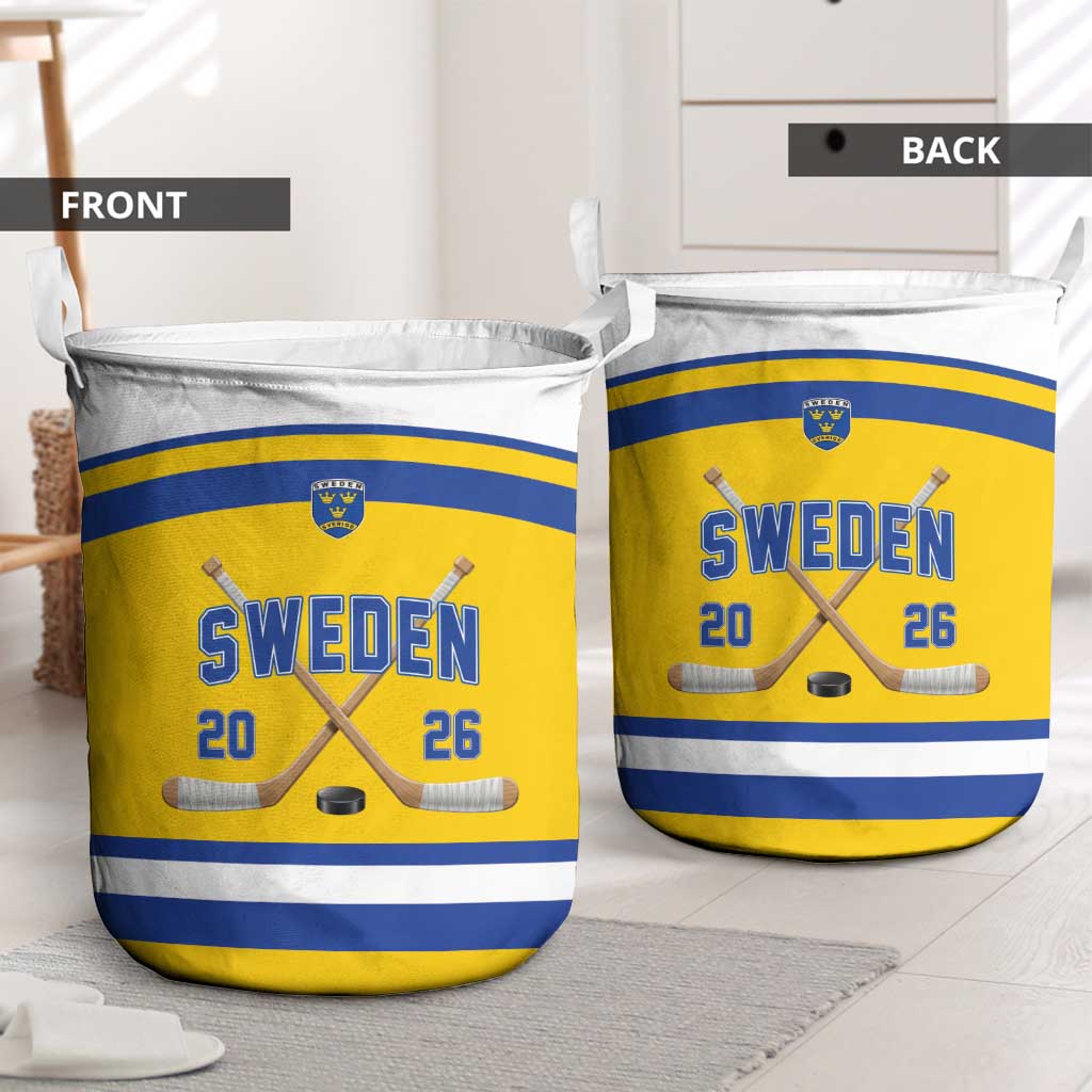 Sweden Ice Hockey Laundry Basket Go Tre Kronor Champions