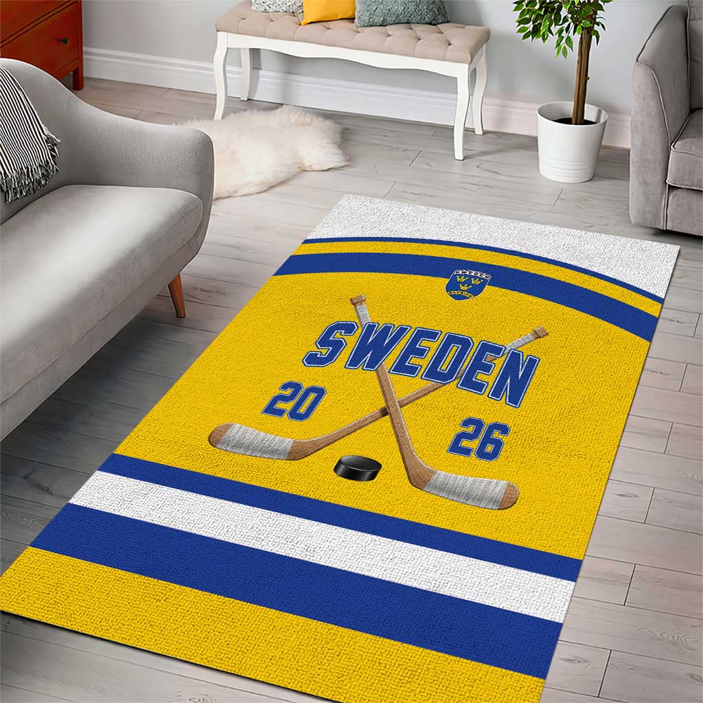 Sweden Ice Hockey Area Rug Go Tre Kronor Champions