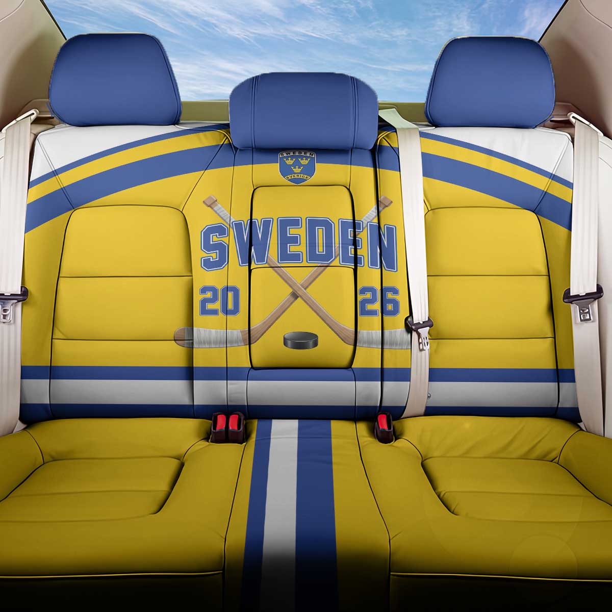 Sweden Ice Hockey Back Car Seat Cover Go Tre Kronor Champions