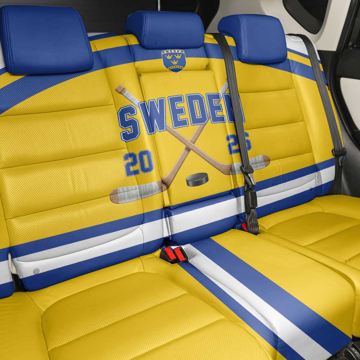 Sweden Ice Hockey Back Car Seat Cover Go Tre Kronor Champions