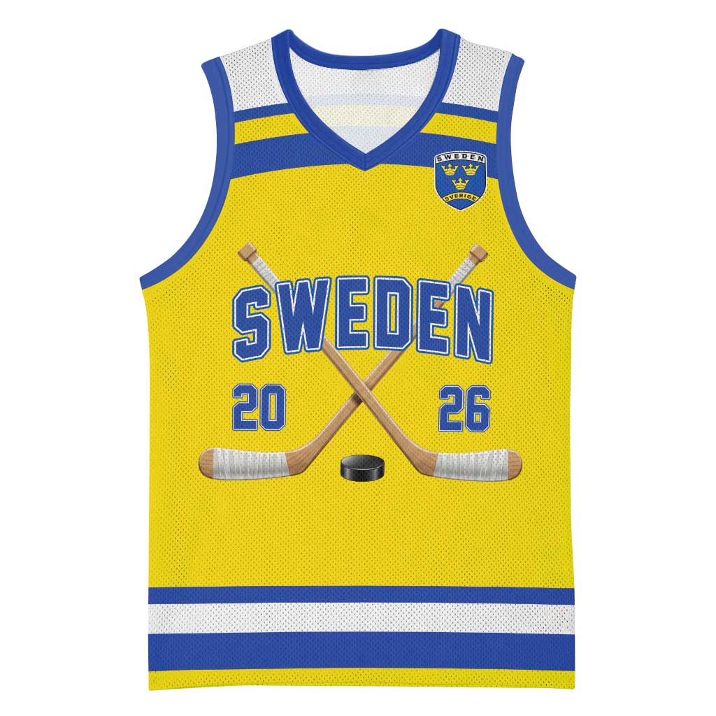 Sweden Ice Hockey Custom Basketball Jersey Go Tre Kronor Champions