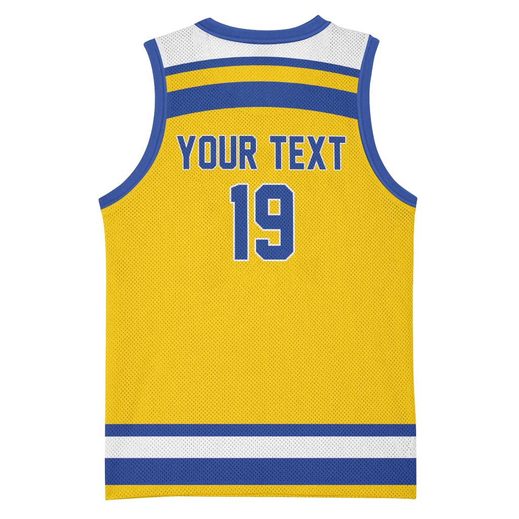 Sweden Ice Hockey Custom Basketball Jersey Go Tre Kronor Champions