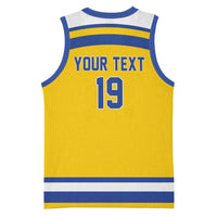 Sweden Ice Hockey Custom Basketball Jersey Go Tre Kronor Champions