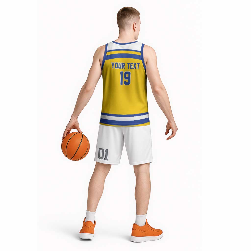 Sweden Ice Hockey Custom Basketball Jersey Go Tre Kronor Champions