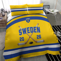 Sweden Ice Hockey Bedding Set Go Tre Kronor Champions