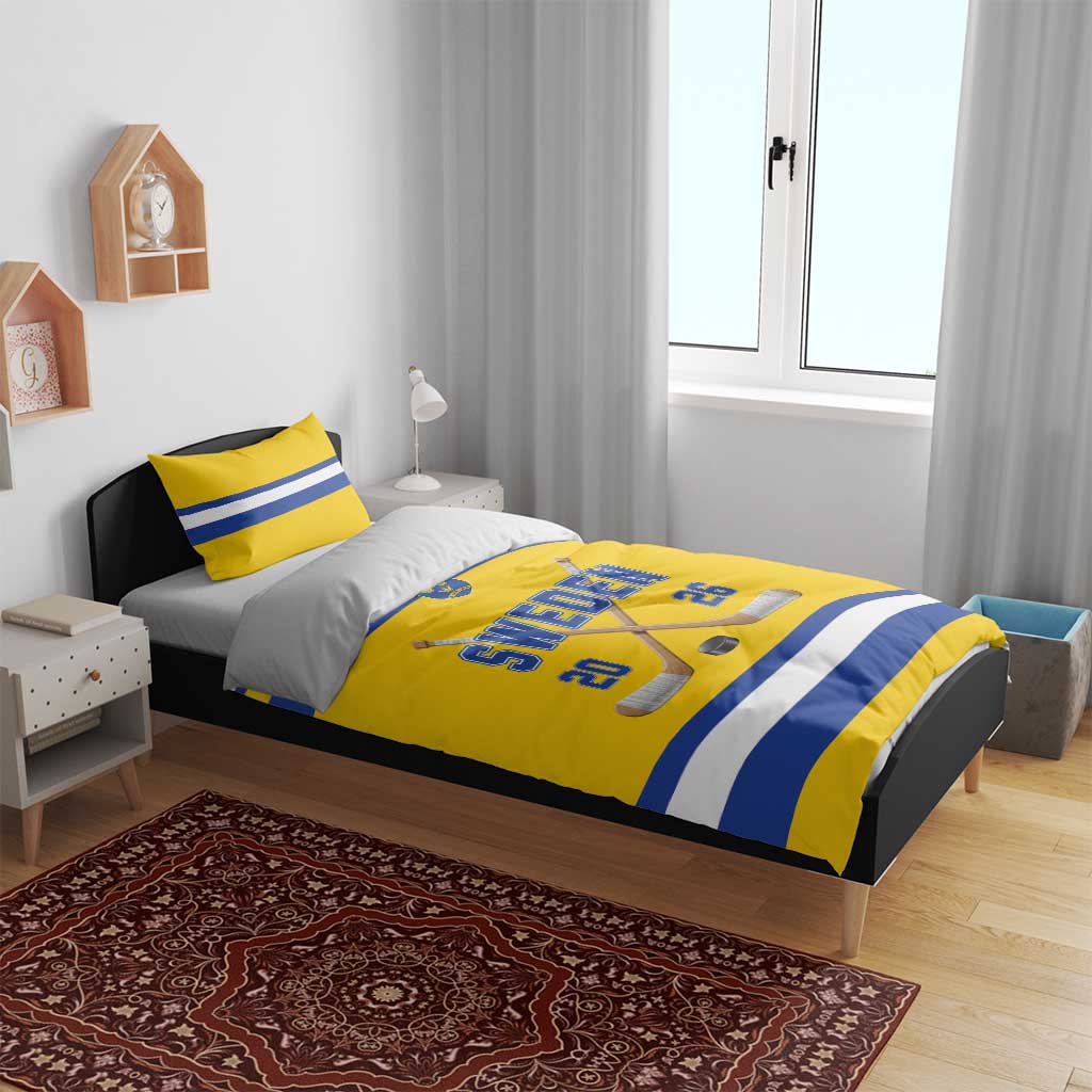 Sweden Ice Hockey Bedding Set Go Tre Kronor Champions