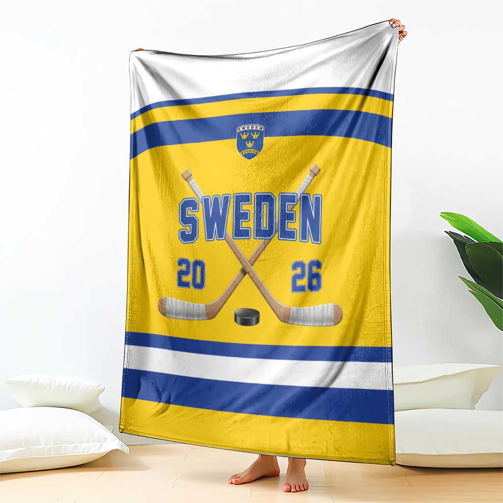 Sweden Ice Hockey Blanket Go Tre Kronor Champions