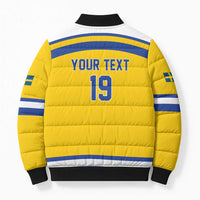 Sweden Ice Hockey Custom Bomber Puffer Jacket Go Tre Kronor Champions