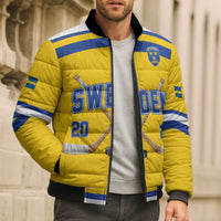 Sweden Ice Hockey Custom Bomber Puffer Jacket Go Tre Kronor Champions