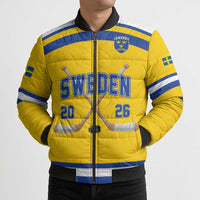Sweden Ice Hockey Custom Bomber Puffer Jacket Go Tre Kronor Champions