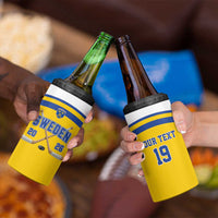 Sweden Ice Hockey Custom 4 in 1 Can Cooler Tumbler Go Tre Kronor Champions