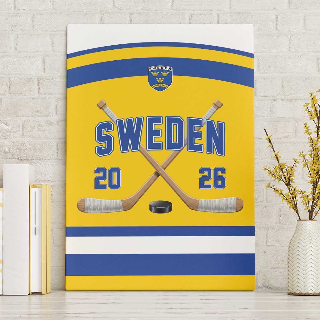 Sweden Ice Hockey Canvas Wall Art Go Tre Kronor Champions