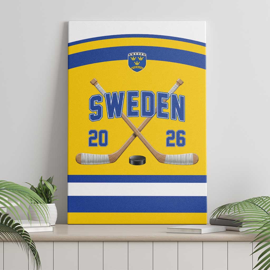 Sweden Ice Hockey Canvas Wall Art Go Tre Kronor Champions