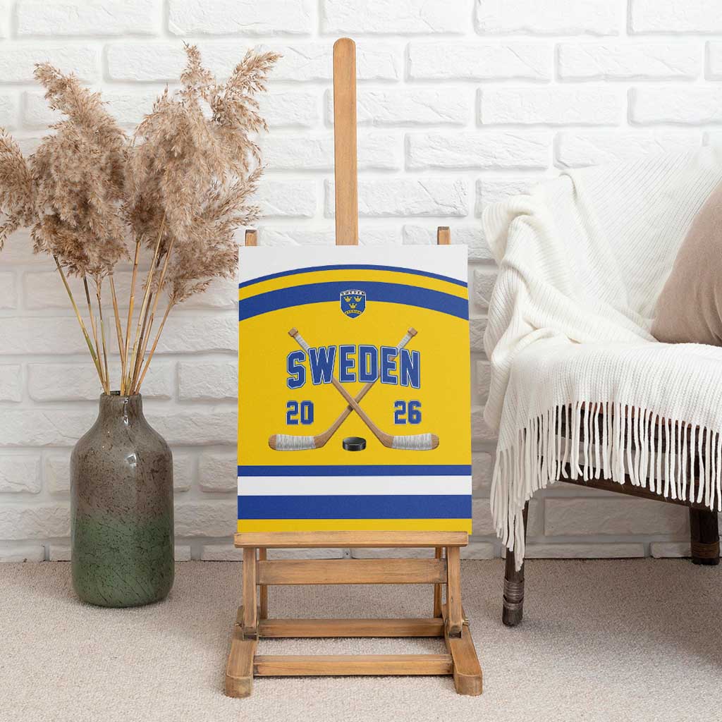 Sweden Ice Hockey Canvas Wall Art Go Tre Kronor Champions