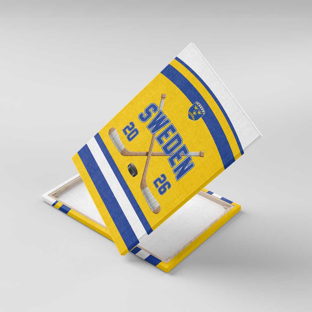 Sweden Ice Hockey Canvas Wall Art Go Tre Kronor Champions