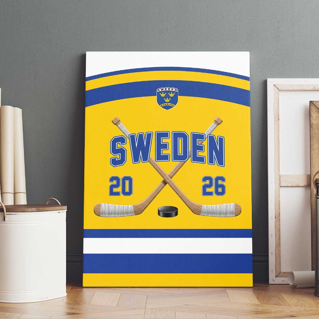 Sweden Ice Hockey Canvas Wall Art Go Tre Kronor Champions