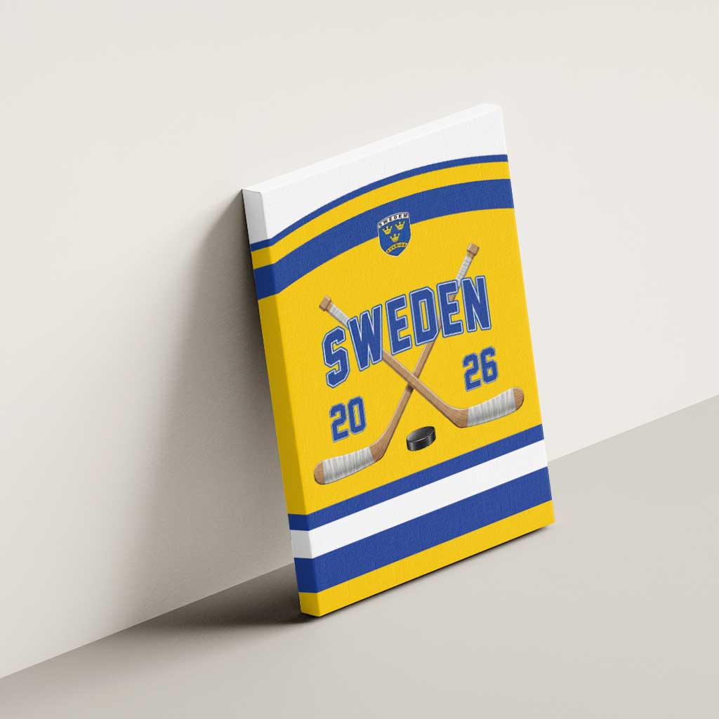 Sweden Ice Hockey Canvas Wall Art Go Tre Kronor Champions
